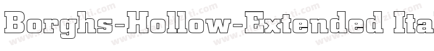 Borghs-Hollow-Extended Italic字体转换
